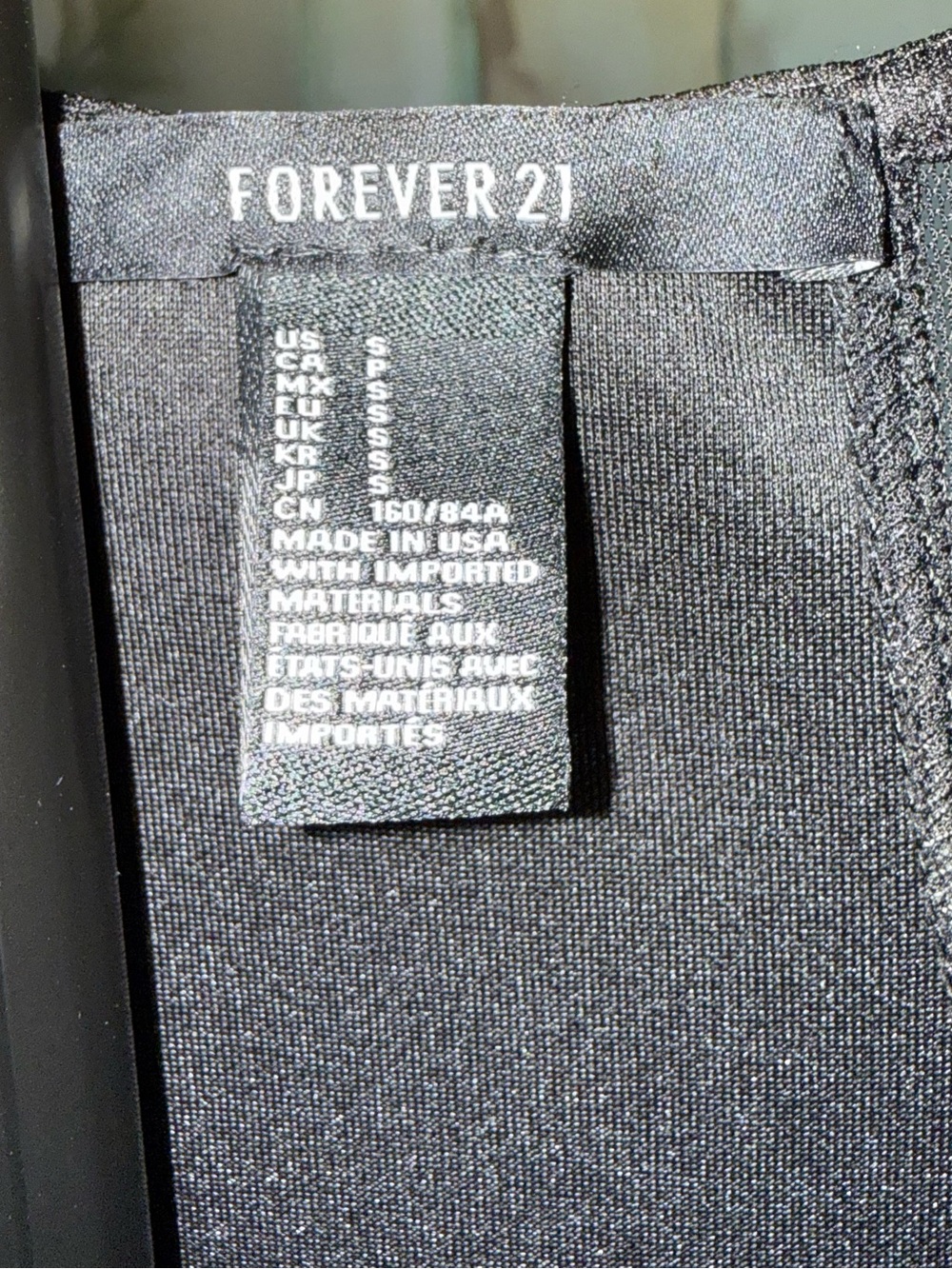 Forever 21 Dress Womens Small Black Mesh Panel Skater Fit Flare Sleeveless Mini - Picture 8 of 11